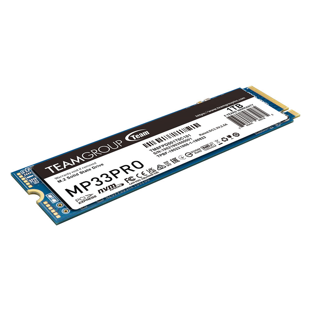 Unidad de estado Solido M.2 TEAMGROUP TEAM MP33 PRO 1TB NVME