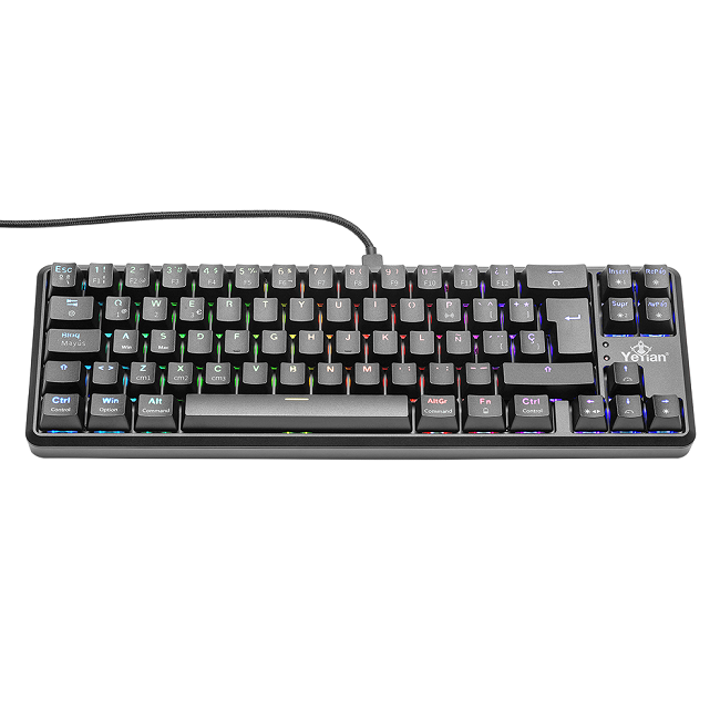 Teclado Mecánico Gamer YTM-28210B AKIL S3500 RGB - Switch Blue