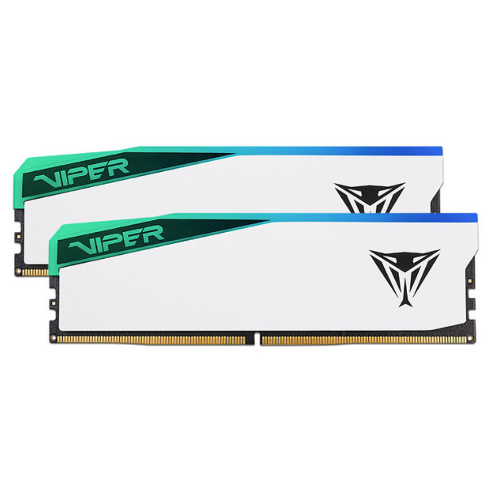 Memoria RAM Patriot Viper Elite 5, RGB, 32GB (2X16GB) , DDR5, 6000MT/s, Blanco.