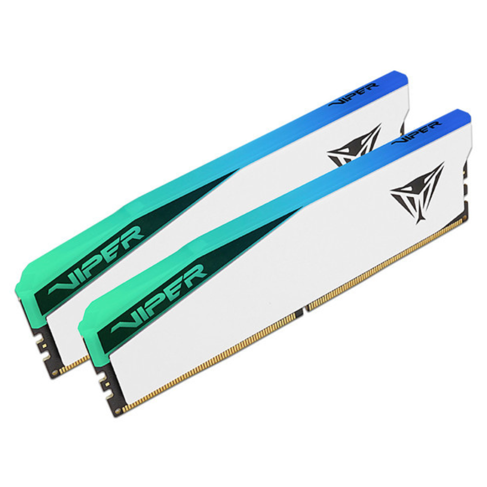 Memoria RAM Patriot Viper Elite 5, RGB, 32GB (2X16GB) , DDR5, 6000MT/s, Blanco.