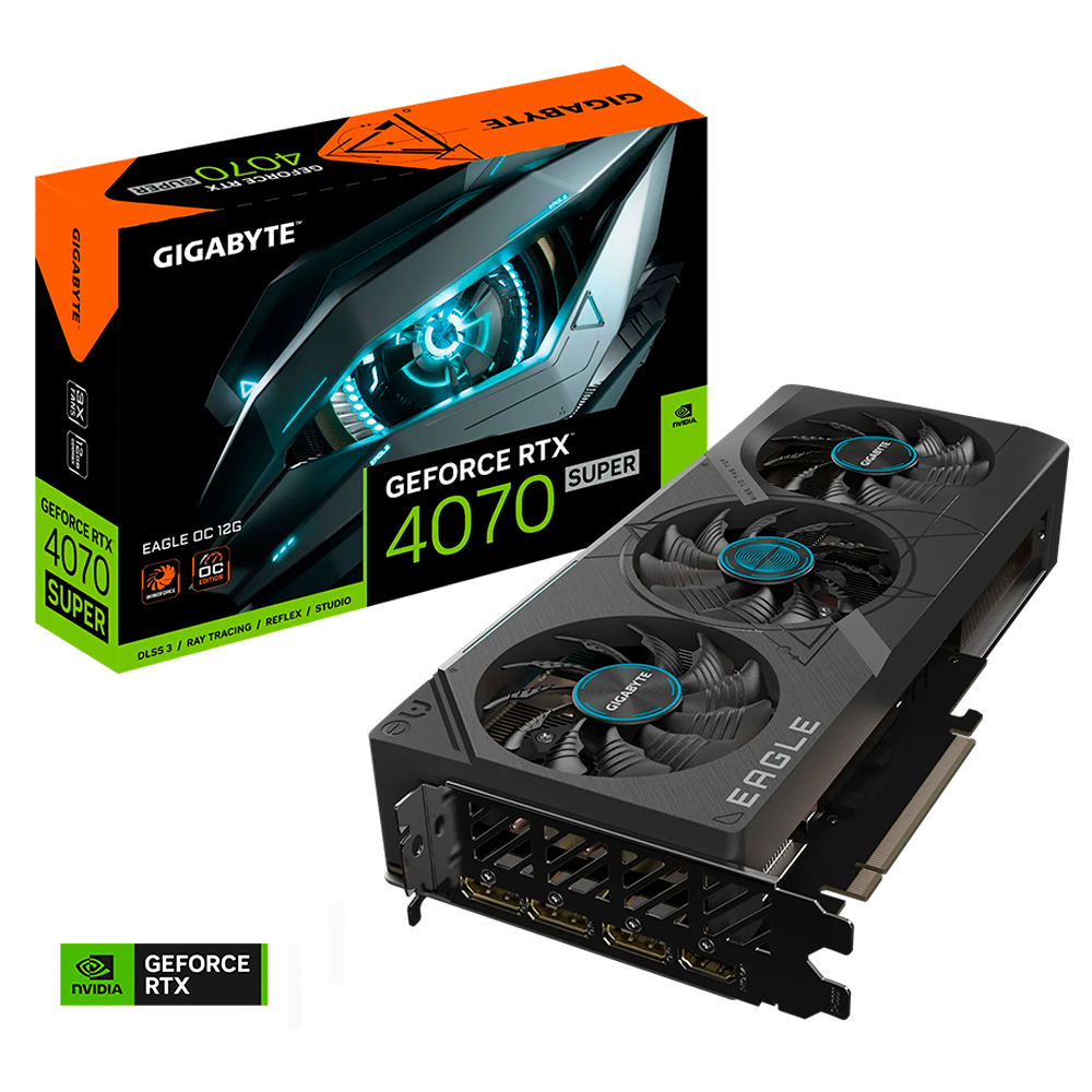 Tarjeta de Video GIGABYTE NVIDIA EAGLE GeForce RTX 4070 Super OC - 12GB