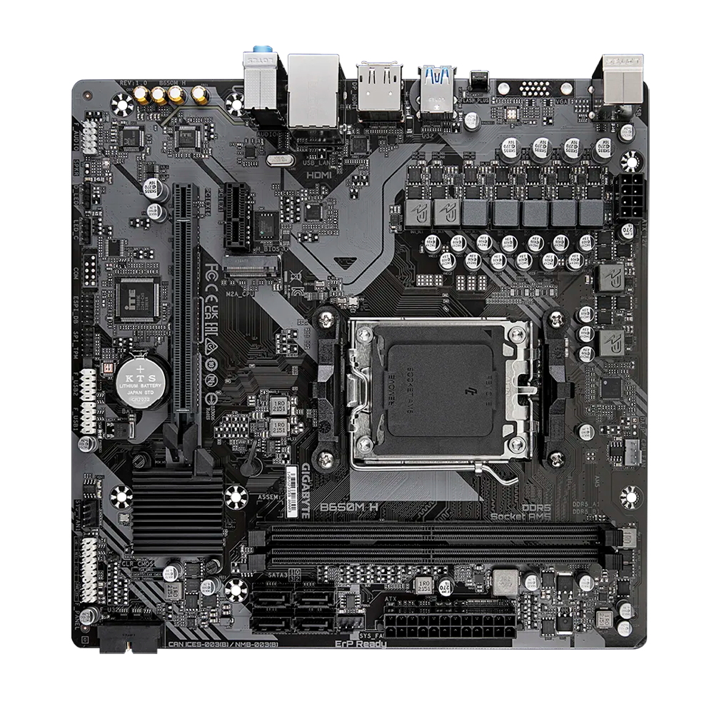 Tarjeta Madre GIGABYTE B650M H- S-AM5- Micro ATX- Compatible con DDR5