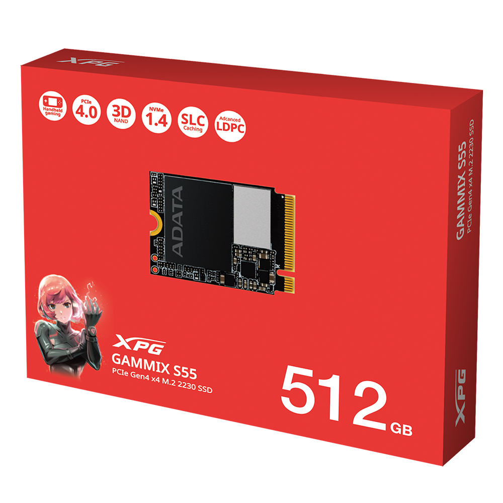 SSD Interno ADATA XPG Gammix S55 512GB M.2 2230 PCIe Gen4x4