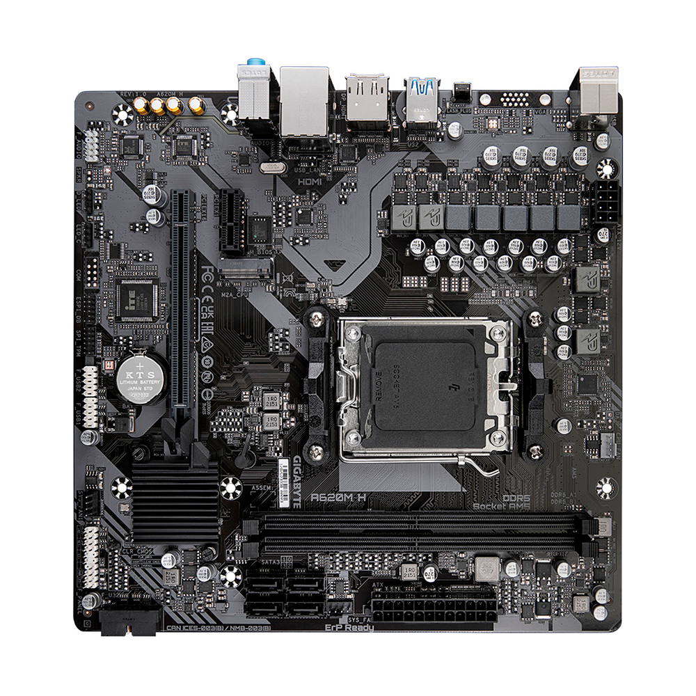 Tarjeta Madre GIGABYTE A620M-H, S-AM5, Micro ATX, Compatible con DDR5