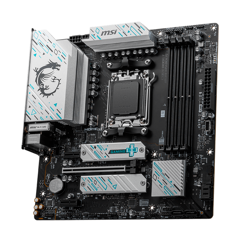 Tarjeta Madre MSI B650M GAMING PLUS WIFI, S-AM5, Micro ATX, Compatible con DDR5