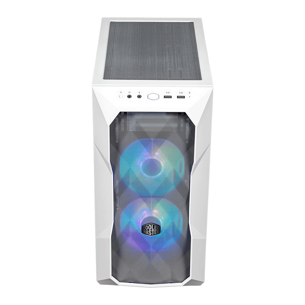 Gabinete Cooler TD300 Mesh ARGB- Micro ATX- Incluye 2 Ventiladores- Blanco