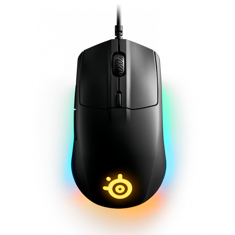 Mouse Gamer SteelSeries Óptico Rival 3 - Alámbrico - Negro