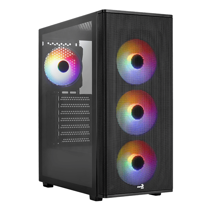 Gabinete Aerocool Designer G-BK-V2 C/Cristal Templado RGB - ATX - Negro