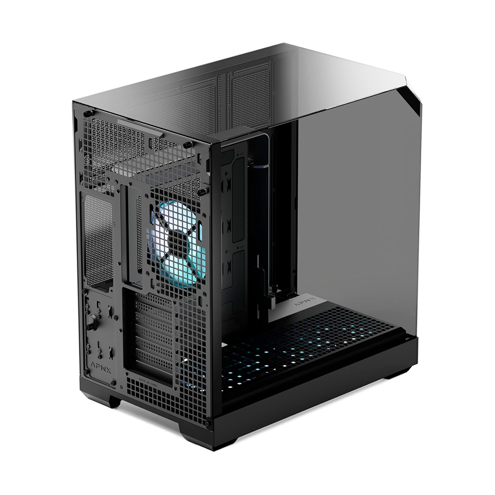 Gabinete APNX V2 | Incluye 4 Ventiladores | Cristal Templado ATX | Negro