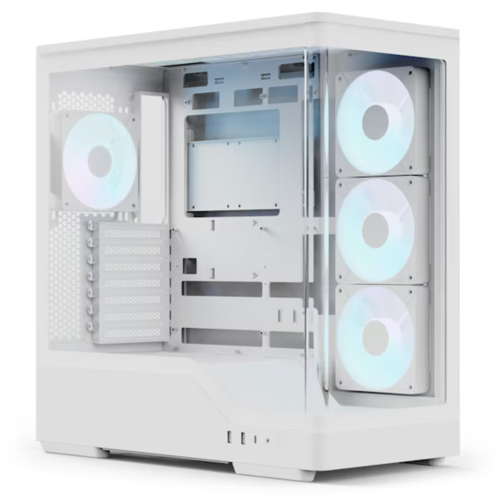 Gabinete Aerocool P500A | Incluye 4 Ventiladores | RGB | ATX | Blanco.