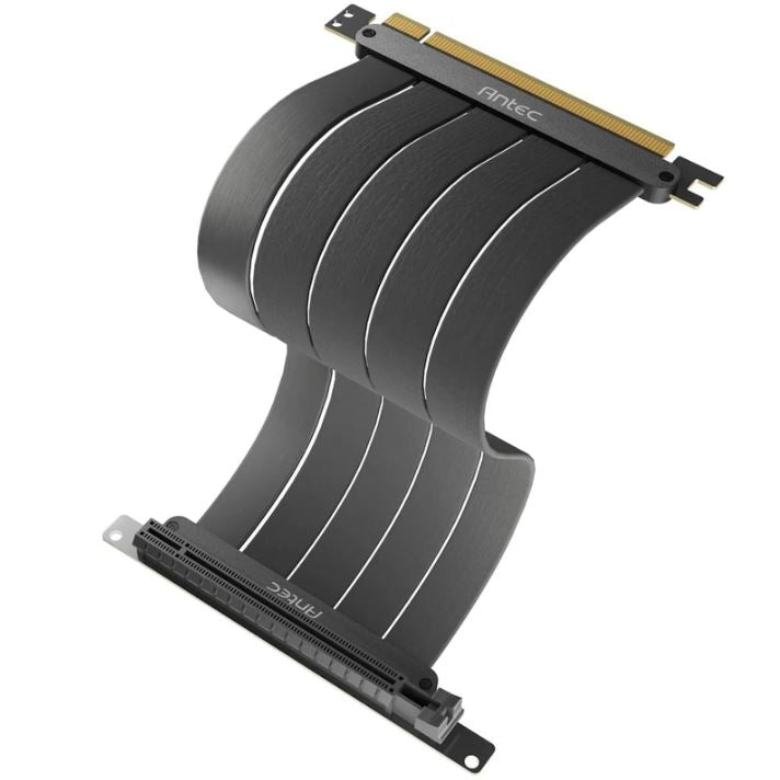 Cable Riser para Tarjeta De Video | Antec PCI-E 4.0, 200mm, RTX40, RX7000, Negro
