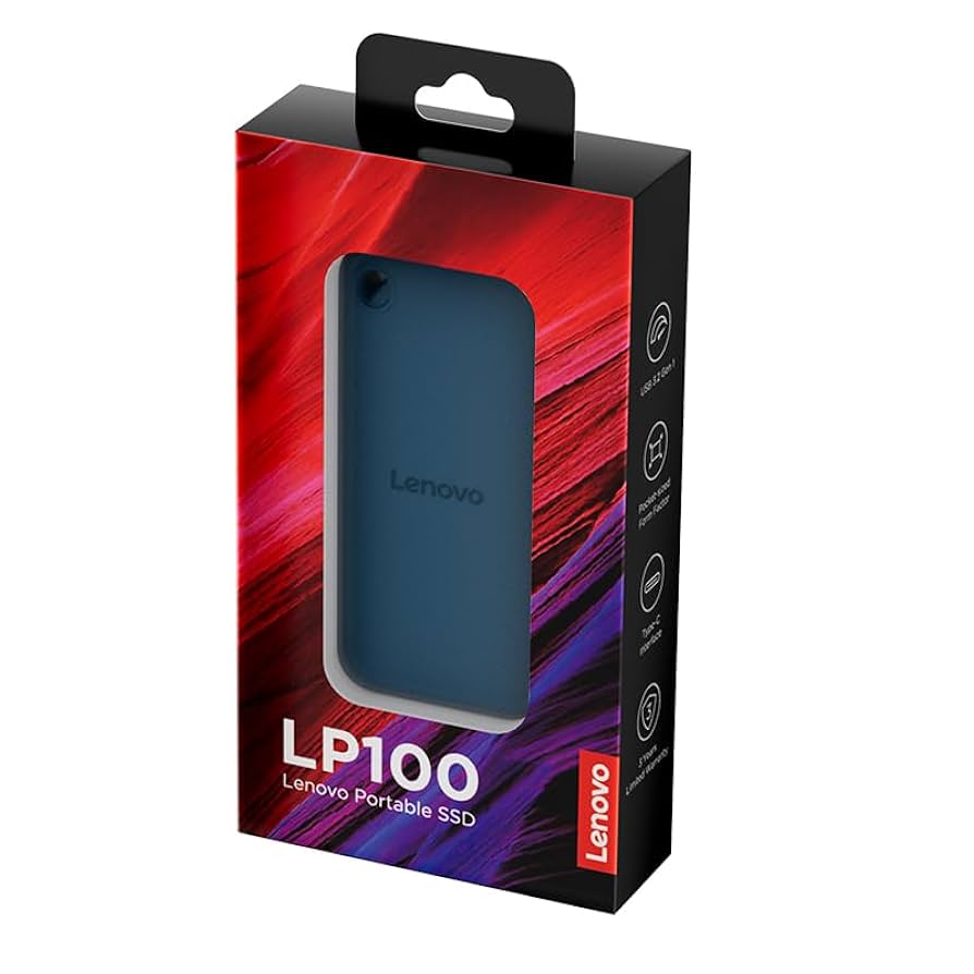 Unidad de estado solido Externo Lenovo LP100- 500GB- USB-C