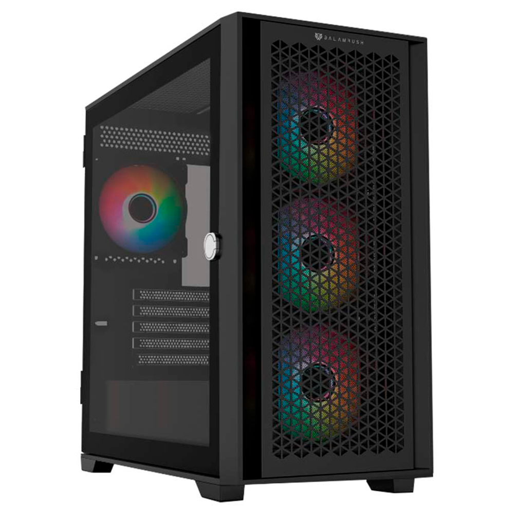 Gabinete Balam Rush Carbono Twin Mate 8000 - Micro-ATX - Cristal/Mesh - Negro