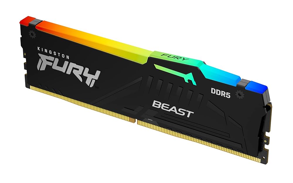 Memoria RAM DIMM Kingston Fury Beast RGB XMP | 32GB DDR5 5200Mhz