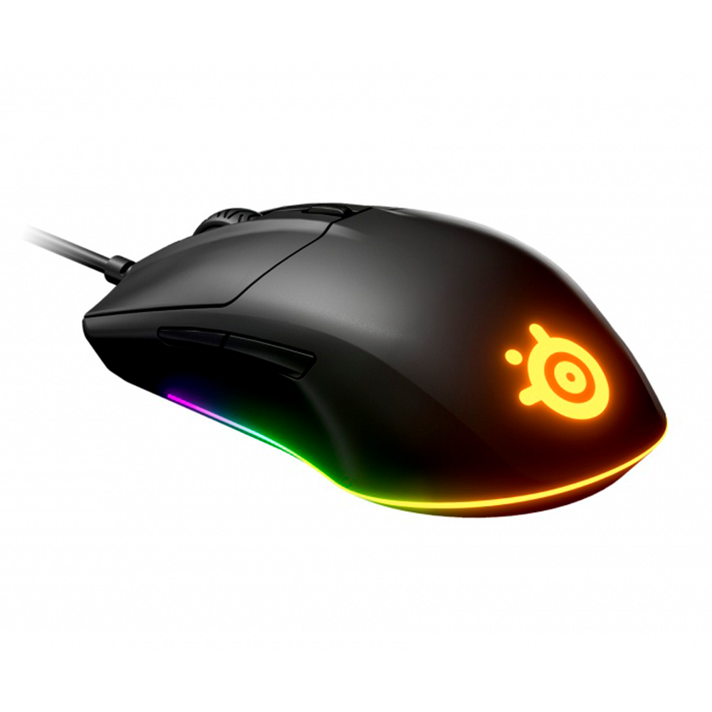 Mouse Gamer SteelSeries Óptico Rival 3 - Alámbrico - Negro