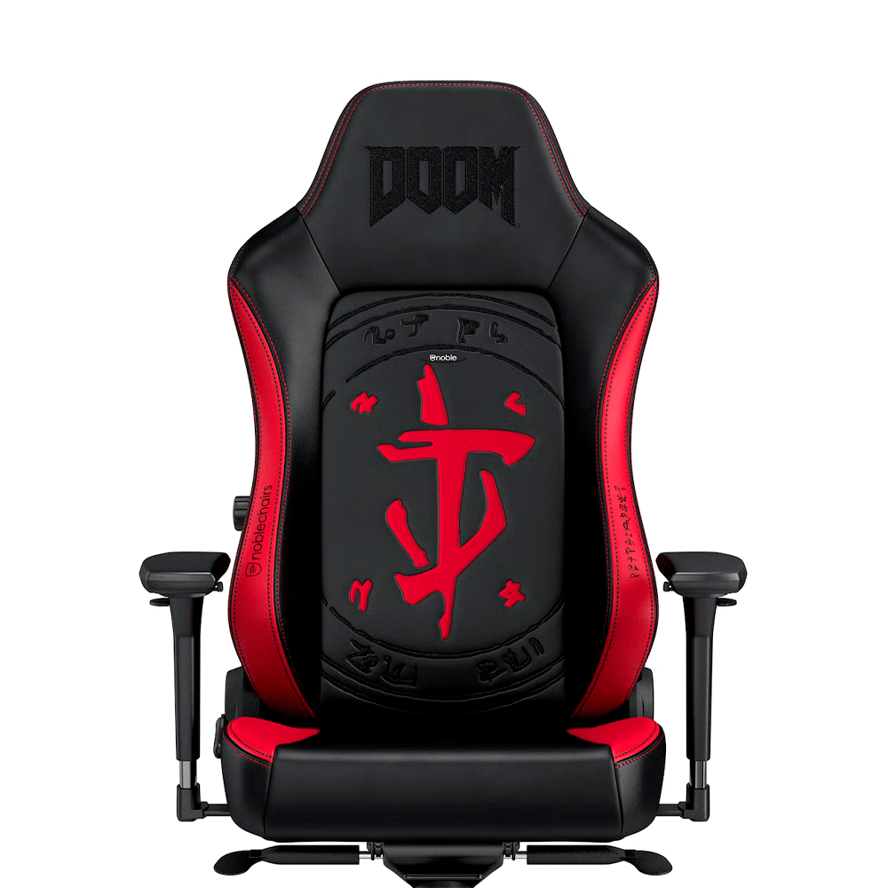 Silla Gamer Noblechairs Hero Doom Edition negro-rojo