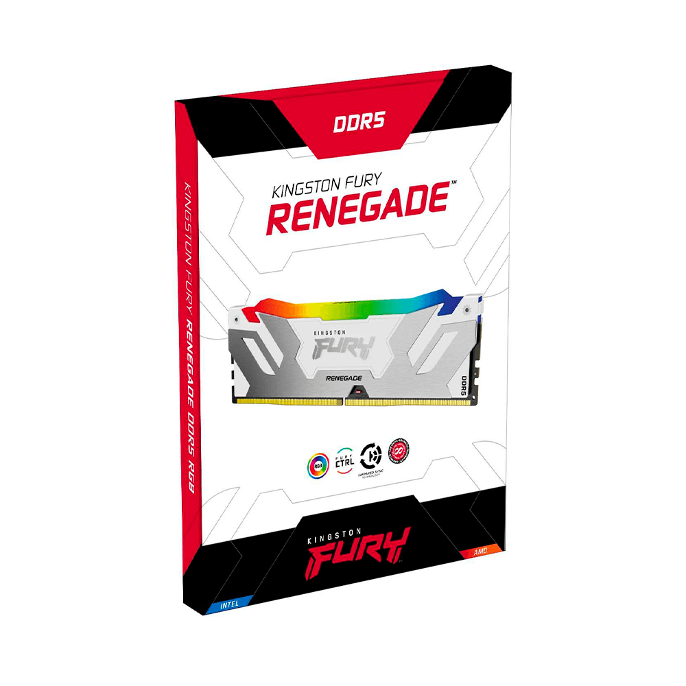 Memoria RAM DIMM Kingston Fury Renegade Blanco RGB XMP 16GB DDR5 6400MTS CL32