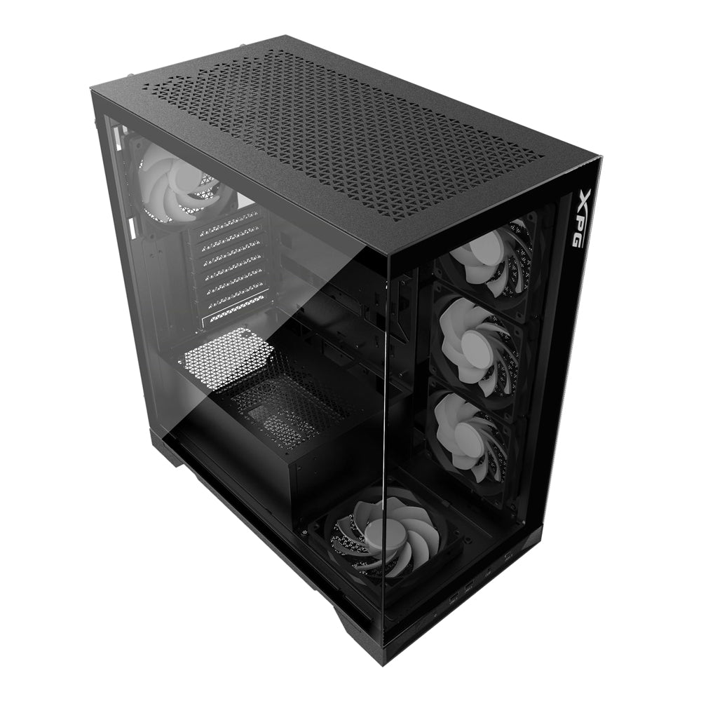 Gabinete Gamer XPG INVADER X con Ventana, Midi Tower, ATX - Negro (5 Ventiladores Incluidos)