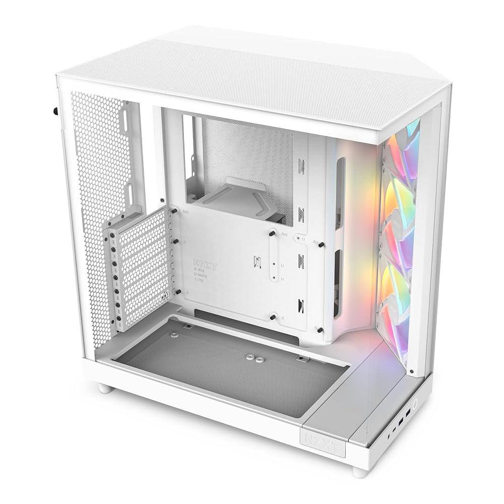 Gabinete NZXT H6 Flow RGB - ATX - Blanco