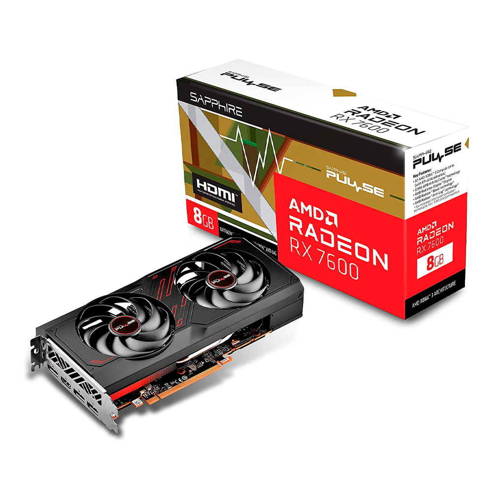 Tarjeta de Video SAPPHIRE AMD RADEON RX 7600 PULSE - 8GB