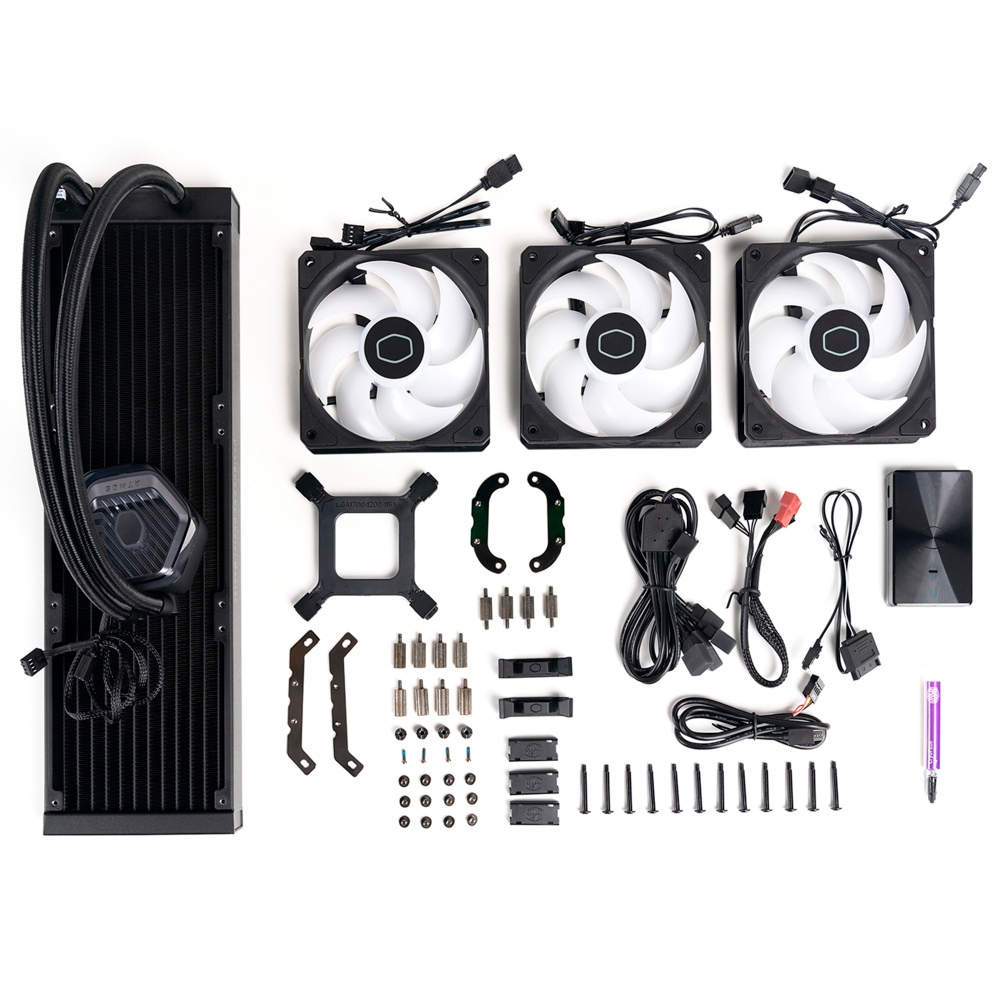 Enfriamiento Liquido AIO Cooler Master MasterLiquid 360 Atmos, 3x 120mm, 690 - 2500RPM