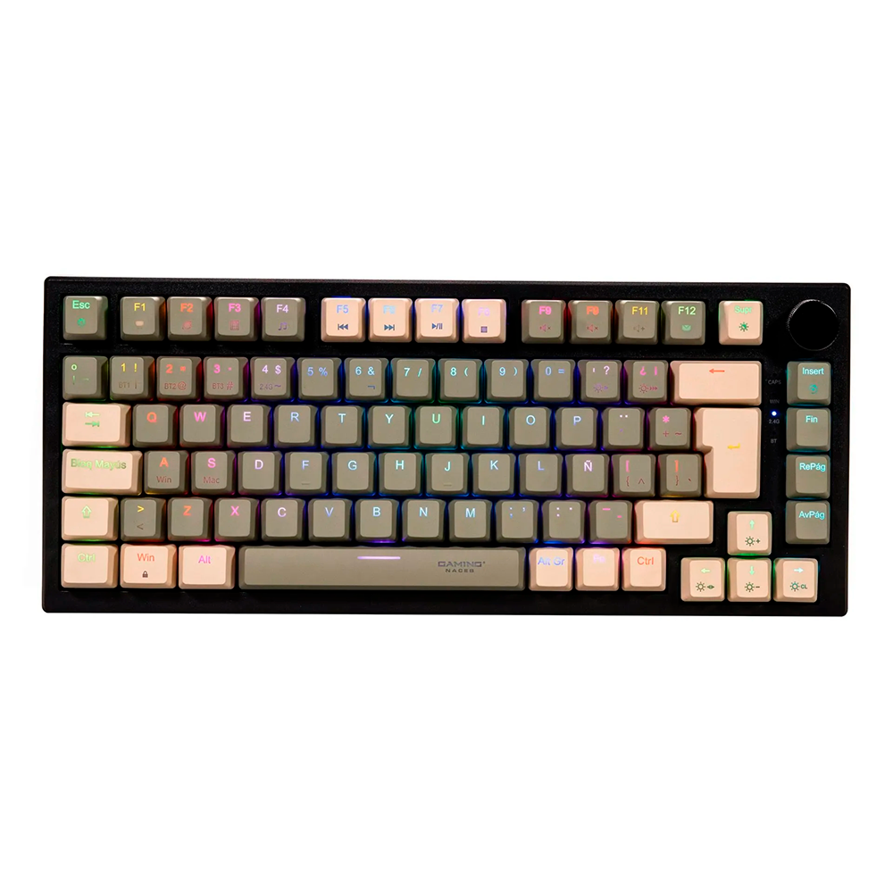 Teclado Mecánico Naceb Silver Fang NA-0969 | Mecánico | 75% | Switch Brown