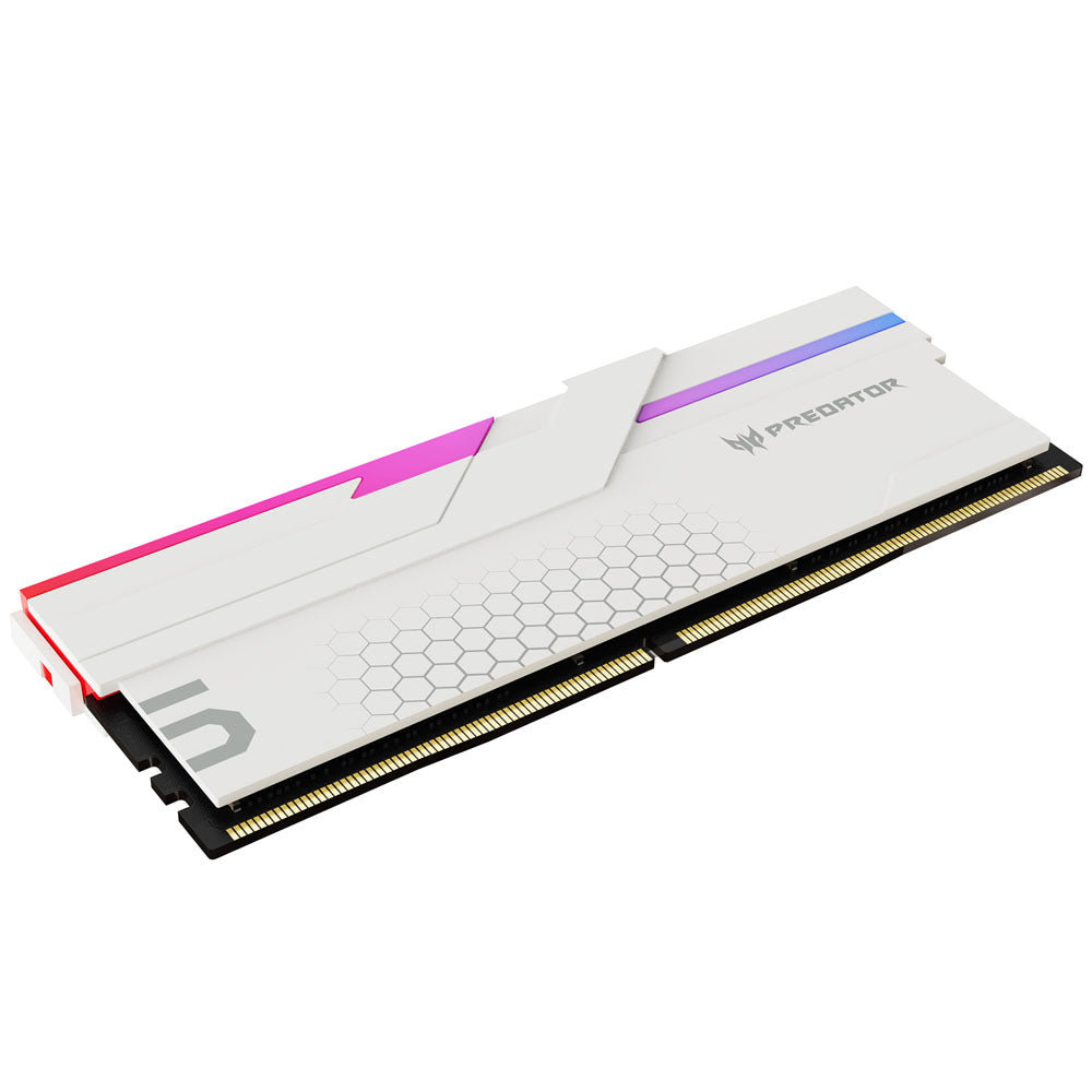 Memoria RAM DDR5 Predator Hermes RGB 32GB (2X16) 7200MHZ CL34 - Blanco