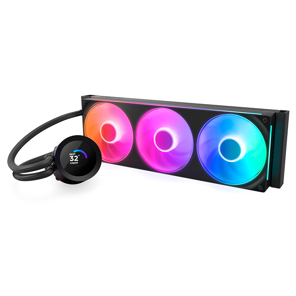 Enfriamiento Liquido NZXT Kraken Plus 360 RGB para CPU- 360mm - Negro