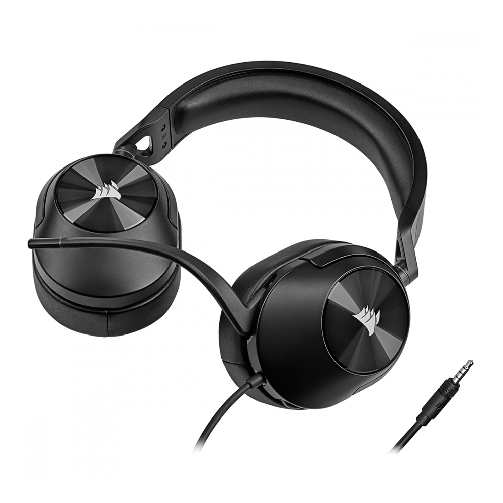 Corsair Audífonos Gamer HS55 SURROUND 7.1, Alámbrico, 1.8 Metros, 3.5mm/USB, Negro