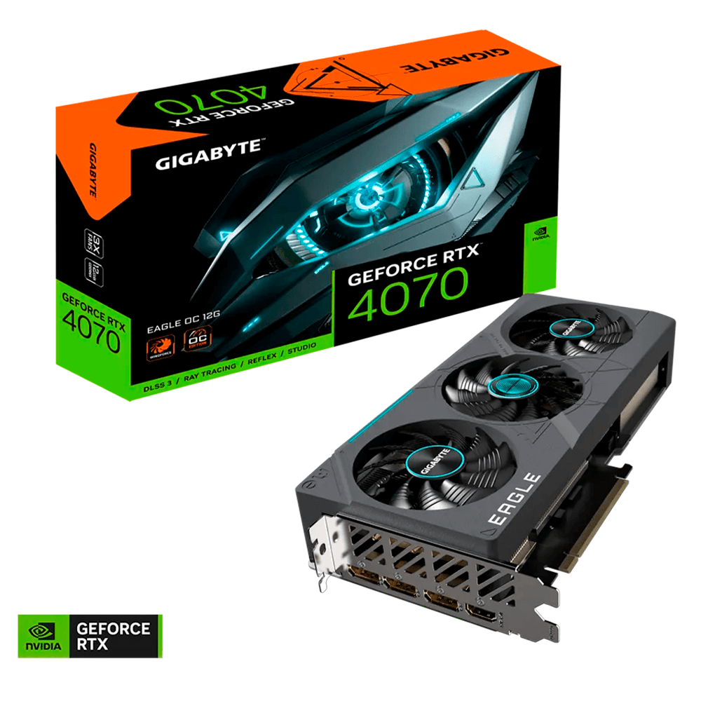 Tarjeta de Vídeo GIGABYTE GeForce RTX 4070 EAGLE V2 OC - 12GB