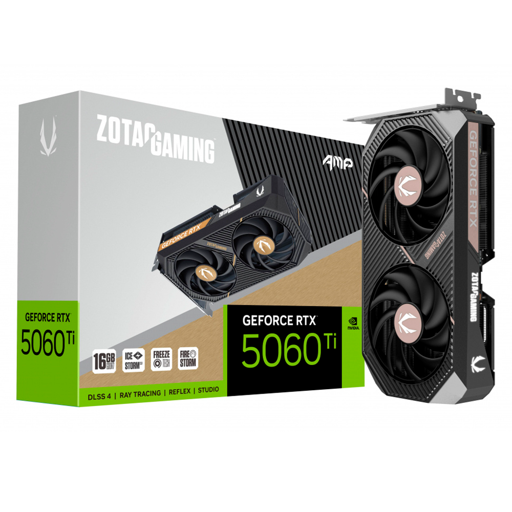 Tarjeta de Video Zotac NVIDIA GeForce RTX 5060 Ti AMP 16GB