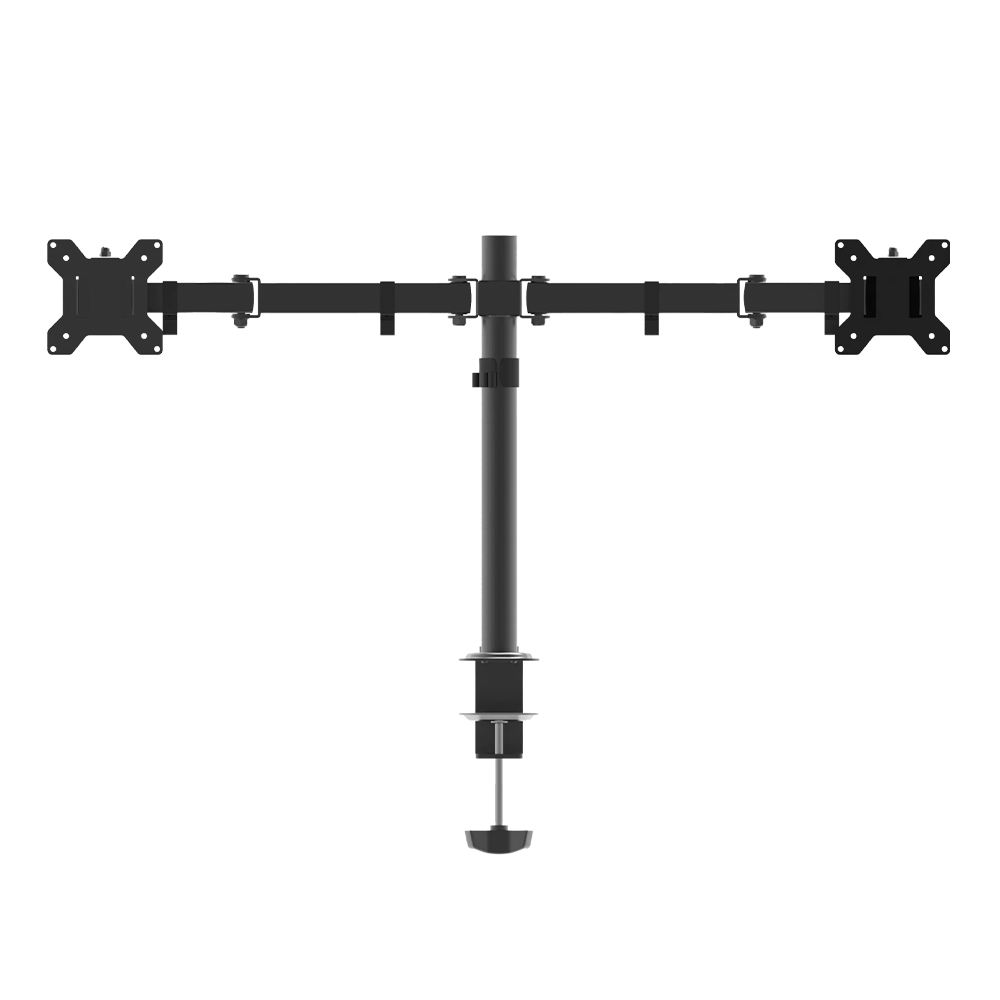 Soporte Monitor Naceb (NA-0211) 2 Monitores, 10" a 32" | Soporta 10Kg,  Negro
