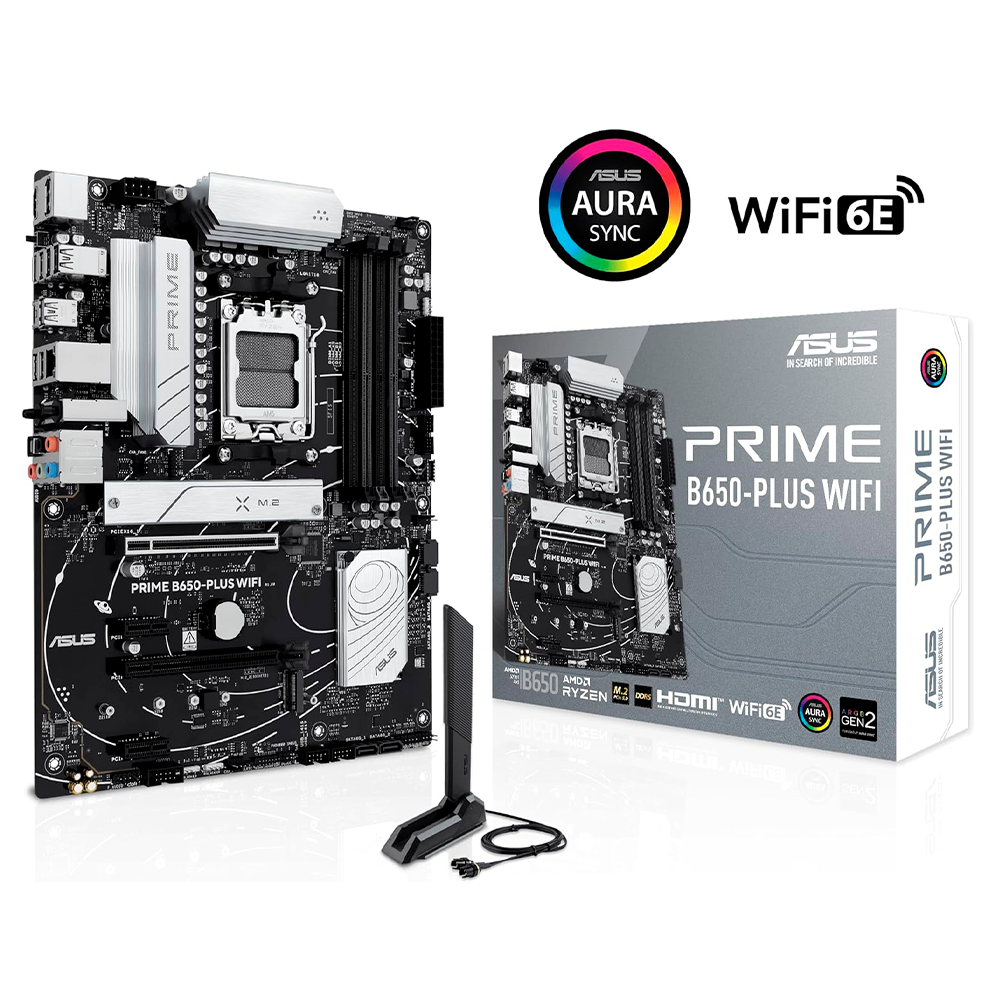 Tarjeta Madre ASUS PRIME B650-PLUS WIFI- S-AM5- ATX- Compatible con DDR5