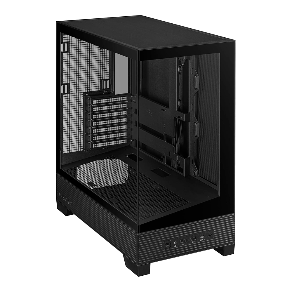 Gabinete Asus A31 TG, ATX, Cristal Templado, Negro.