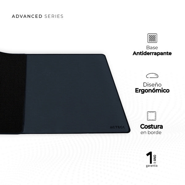 Mousepad Acteck Vibe Flow Max MT480, 90x40cm, Antideslizante, Grafito