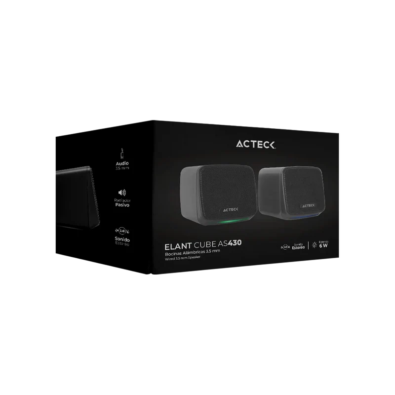 Bocinas Acteck Elant Cube AS430 Inalámbricas | Negro