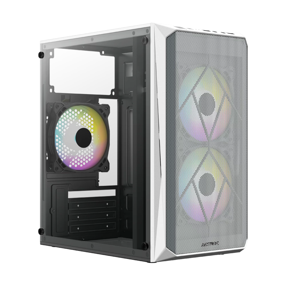 Gabinete Acteck Doom Gi630 Micro ATX Fuente 500W Acrilico Blanco
