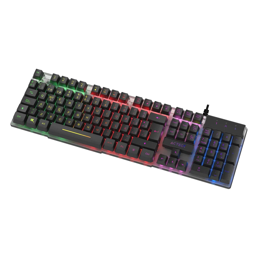 Teclado Acteck Aurean II TA220G RGB Alámbrico | Negro
