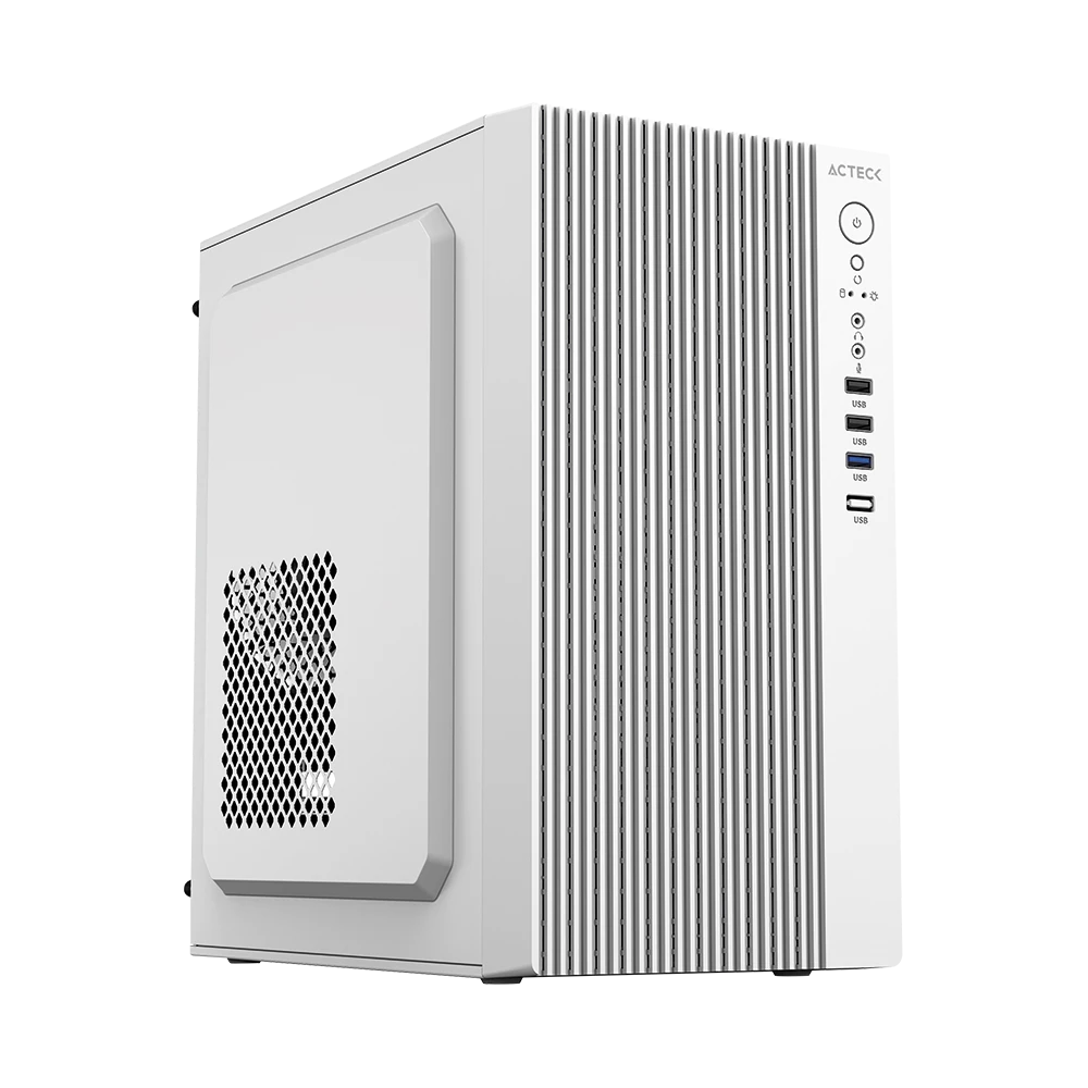 Gabinete Acteck (AC-939270) Zenith GI656, Micro ATX | Incluye Fuente 500W | Blanco