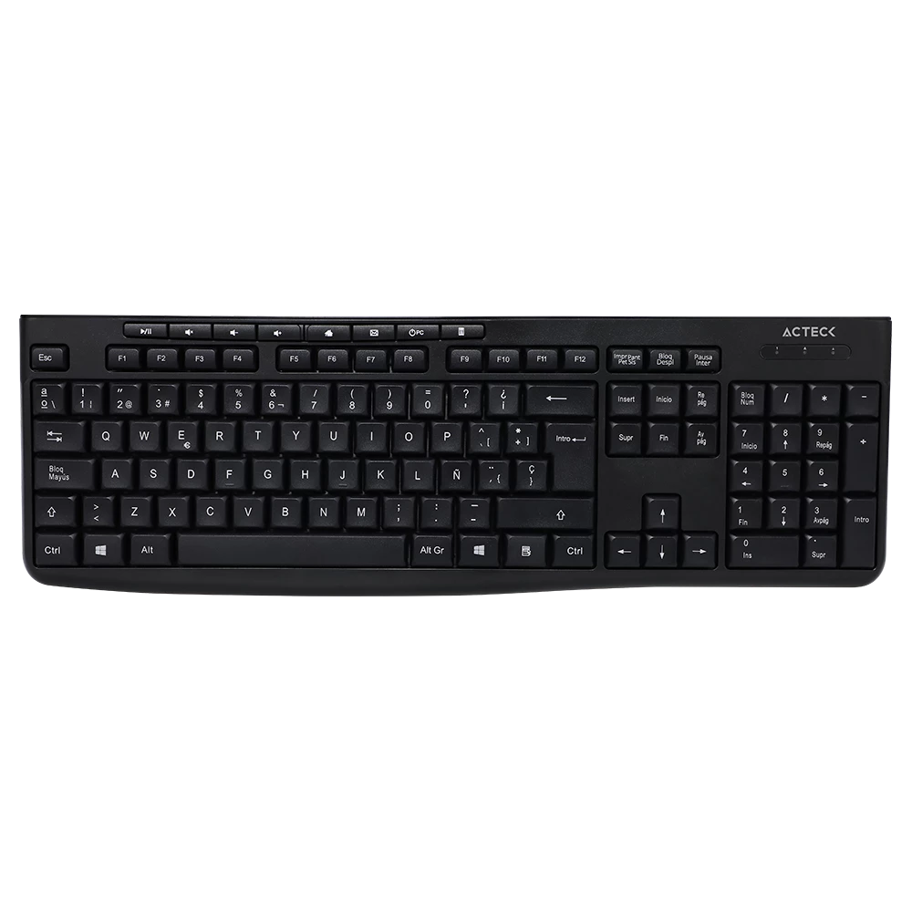 Kit Teclado Y Mouse Acteck Creator Mk440 | Inalámbrico | Color Negro