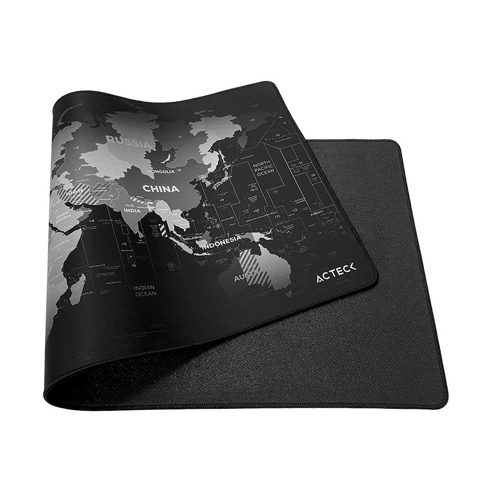 Mouse Pad Acteck Vibe Flow World MT494W, Tela Y Goma, Negro