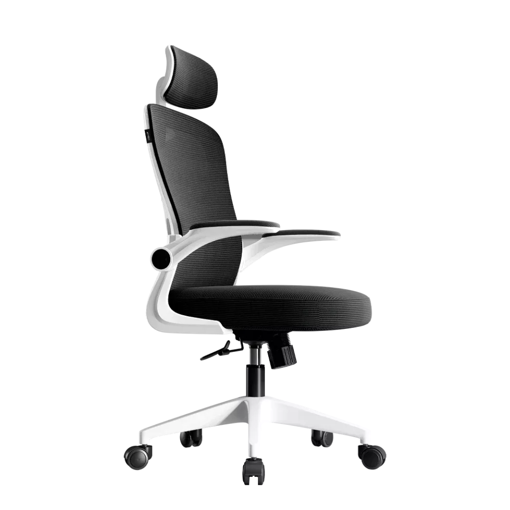 Acteck Silla Ejecutiva Flux Base EC343HR, Blanco/Negro.