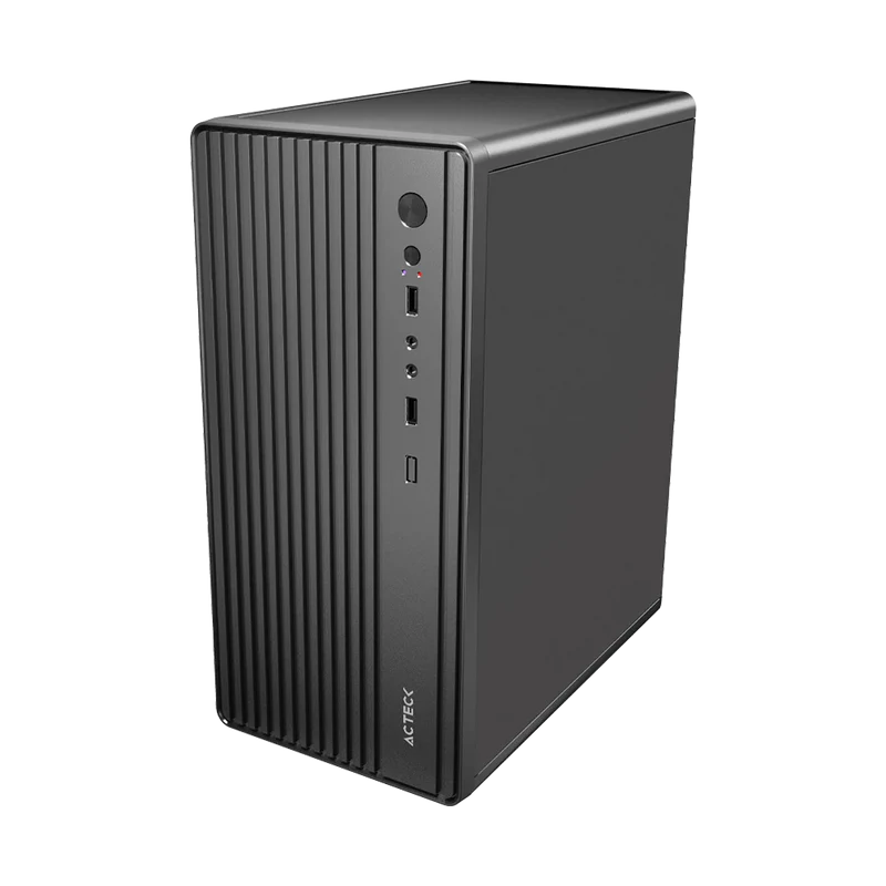 Gabinete Acteck Minitorre Apex Gi205F  Metalico Negro | Incluye Fuente de 500W