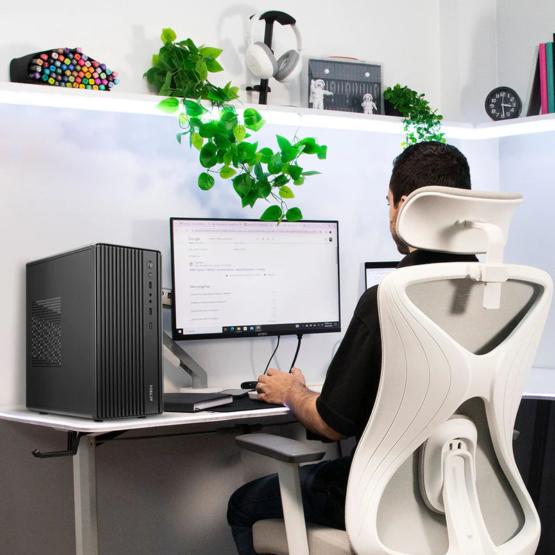 Gabinete Acteck Minitorre Apex Gi205F  Metalico Negro | Incluye Fuente de 500W