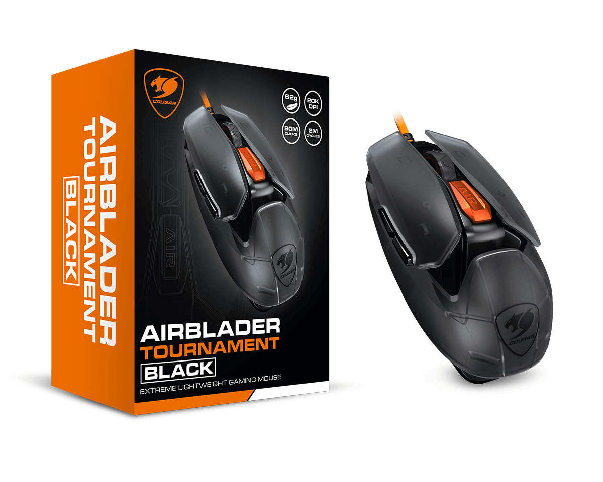 Mouse Cougar Air Tournament - USB - Negro