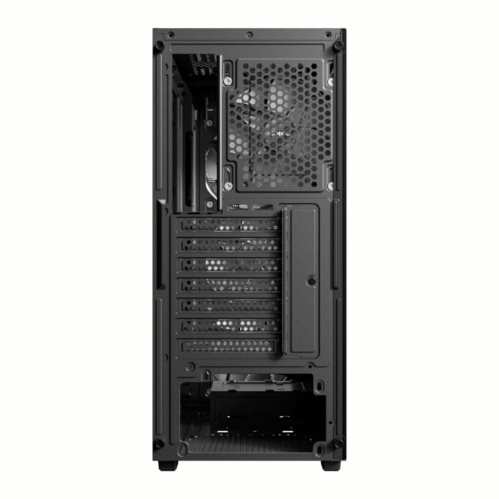 Gabinete Anteck AX63 Wood ARGB- ATX- Negro