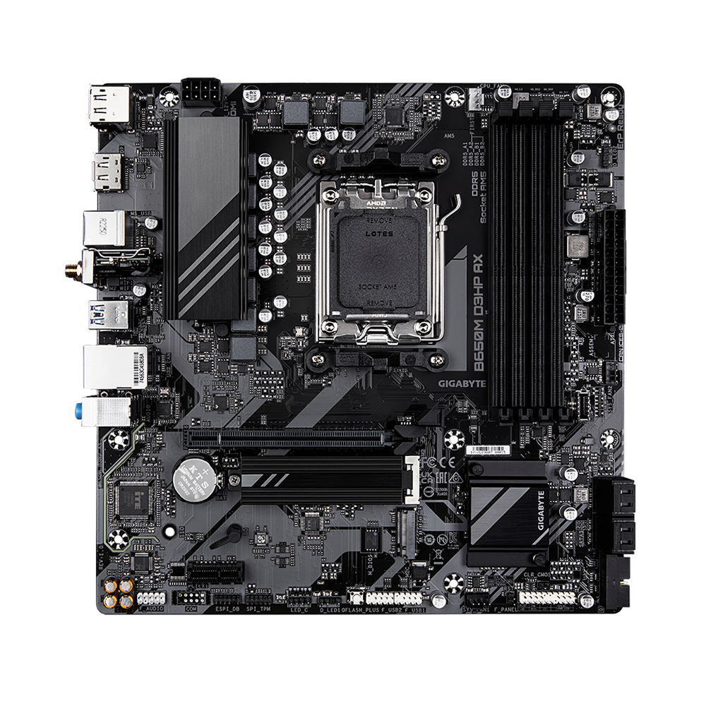 Tarjeta Madre Gigabyte B650M D3HP AX, 4*DDR5 5200Mhz, Micro Atx