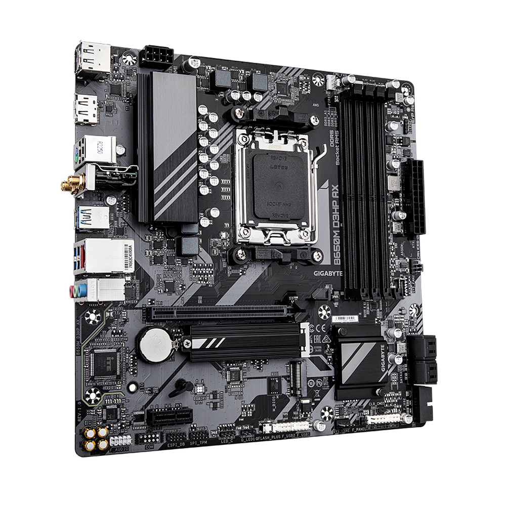 Tarjeta Madre Gigabyte B650M D3HP AX, 4*DDR5 5200Mhz, Micro Atx