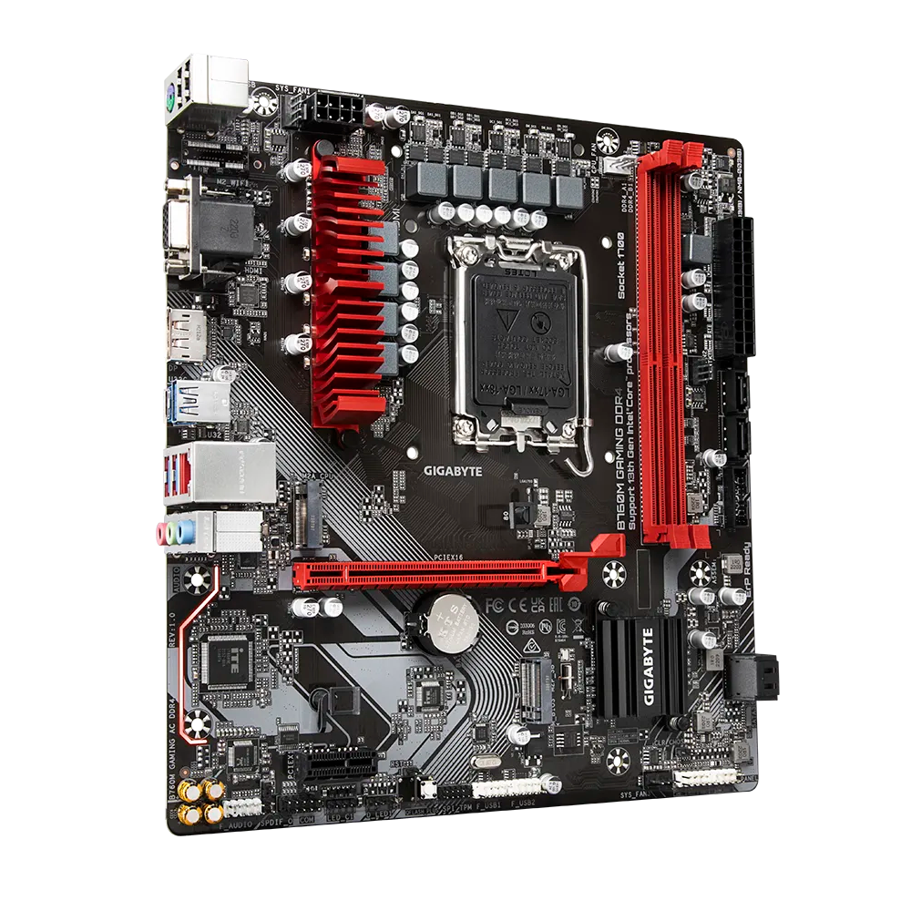 Tarjeta Madre Gigabyte B760M G P Wifi, DDR4, Socket 1700