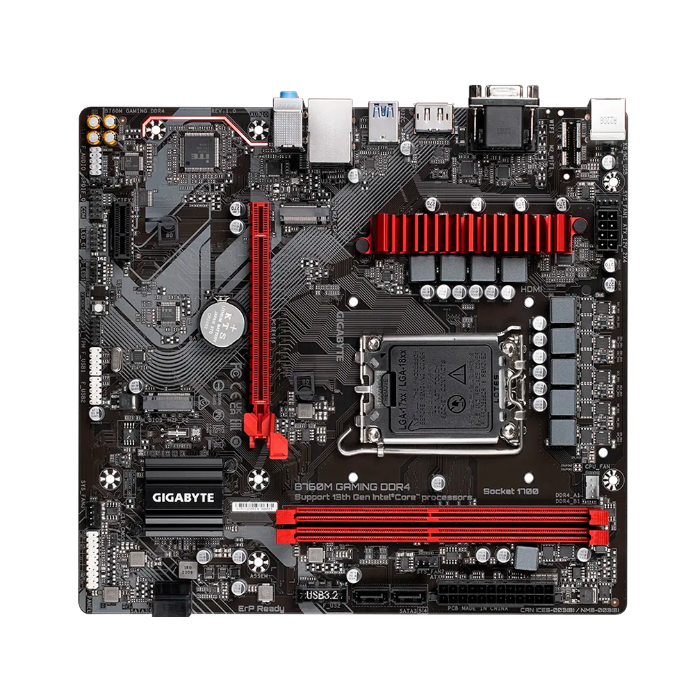 Tarjeta Madre Gigabyte B760M G P Wifi, DDR4, Socket 1700